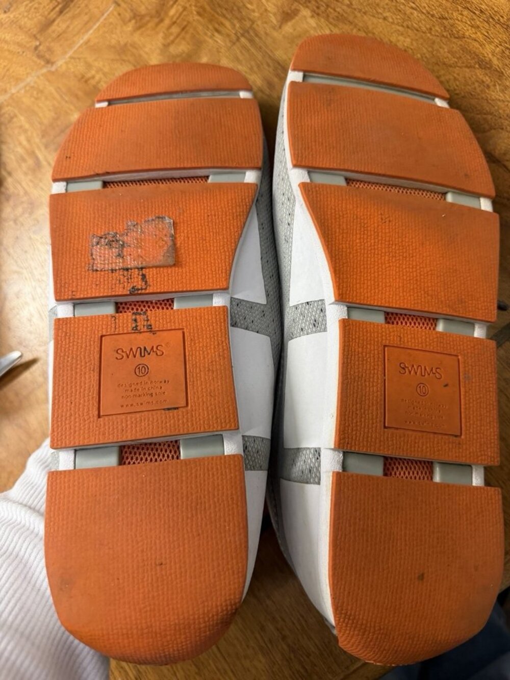 SWIMS Men’s 10 Breeze Wave Gray Orange Loafers Machine‎ Wash Boat & Water Shoes - Picture 5 of 6